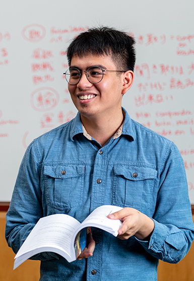Student in classroom