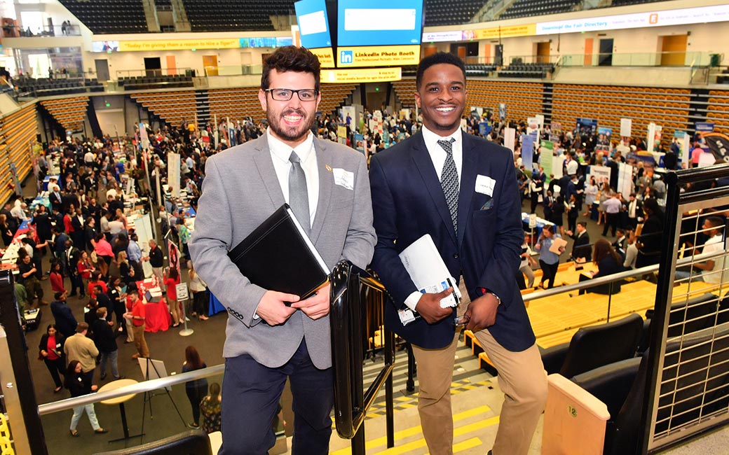 career fair in TU Arena