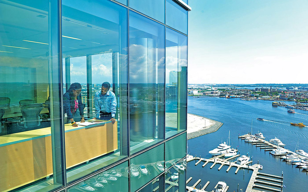 Accountants meet in an office