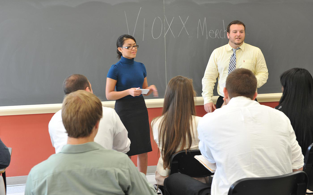 students in a management class Towson University College of Business and economics students in a management class