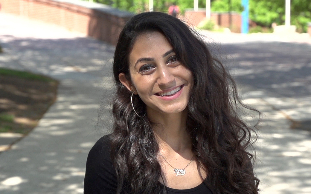 student smiling