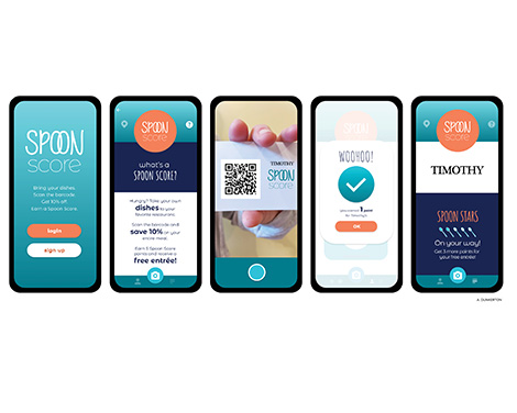 student design work - mobile application design