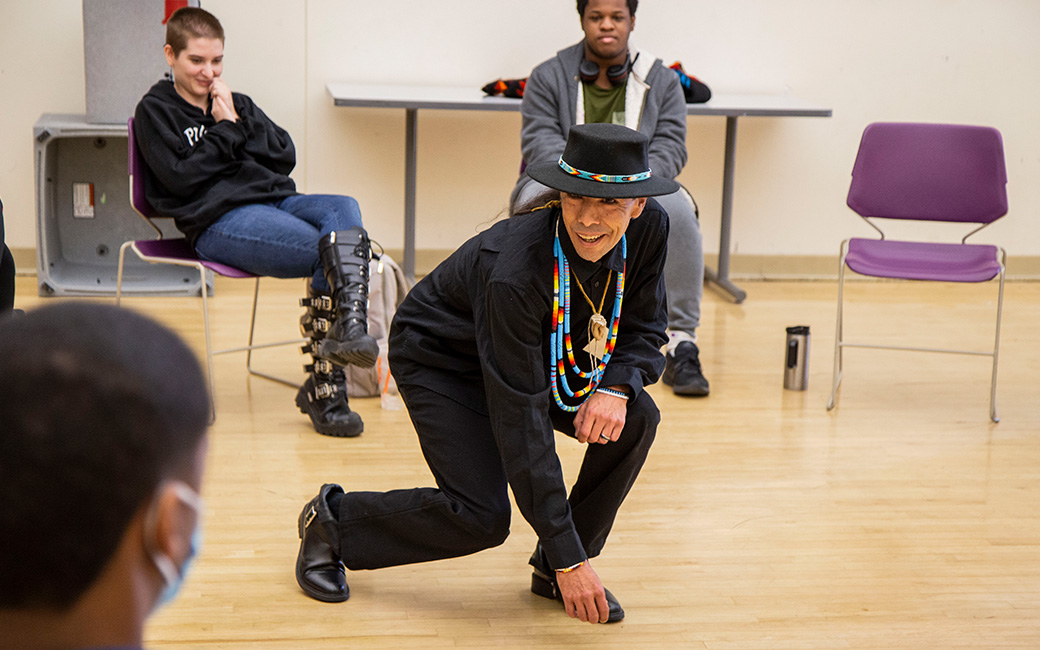 Student and visiting artist