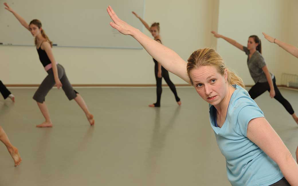 dancers in a modern dance class