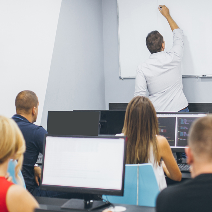 Student in classroom