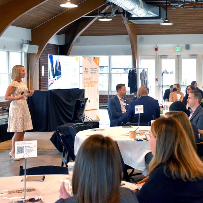 Erin Moran leading a workshop