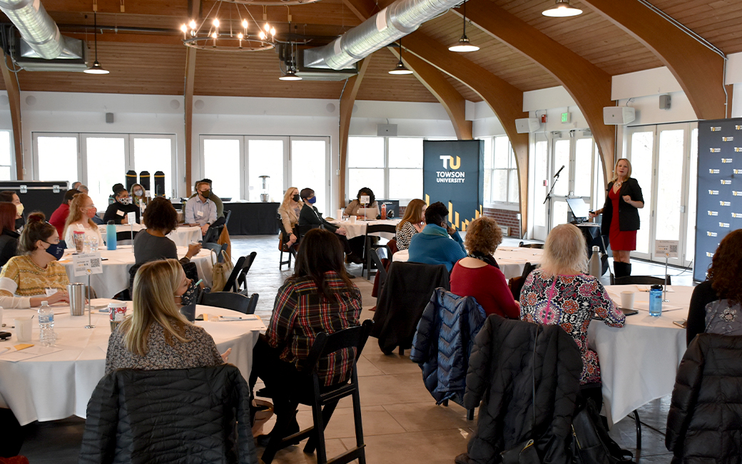 Erin leading a workshop on workplace culture