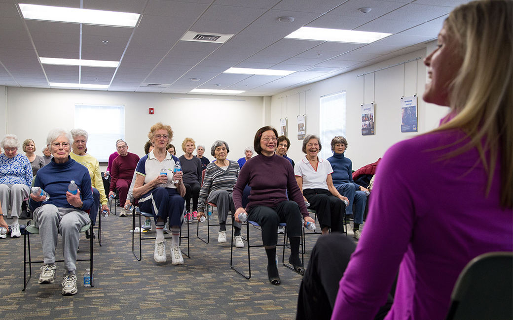 osher students take part in an exercise education course