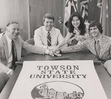 President James Fisher and staff