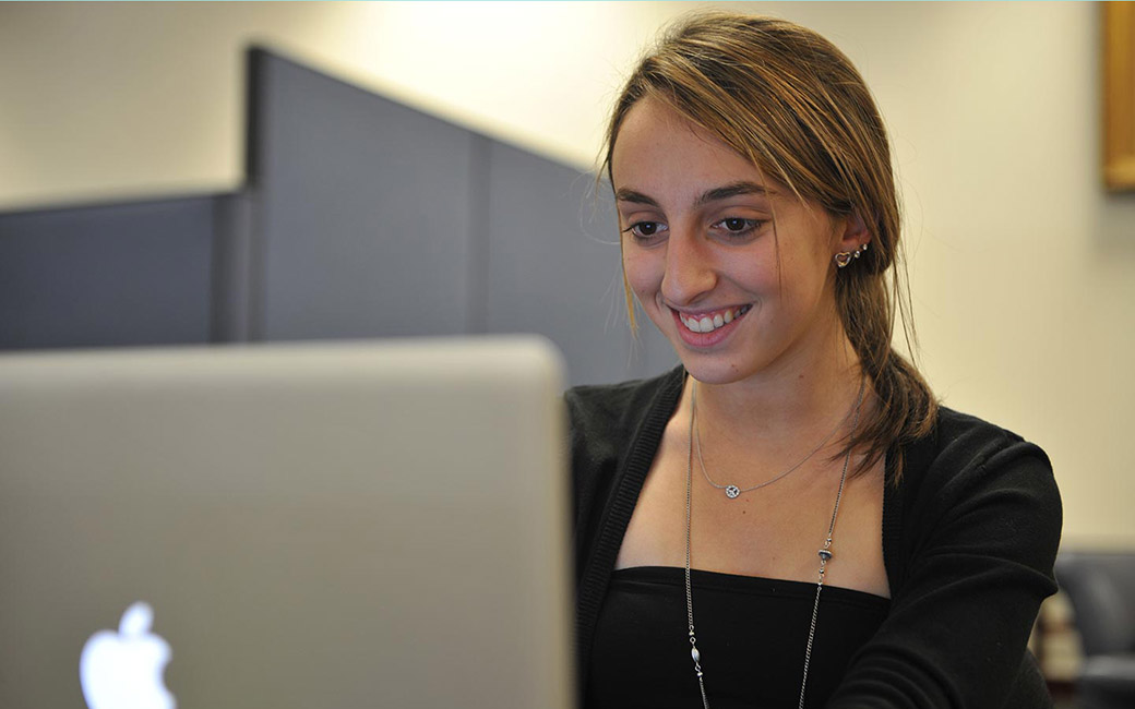 female at laptop