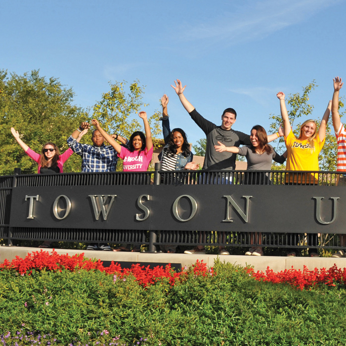 TU students on the bridge