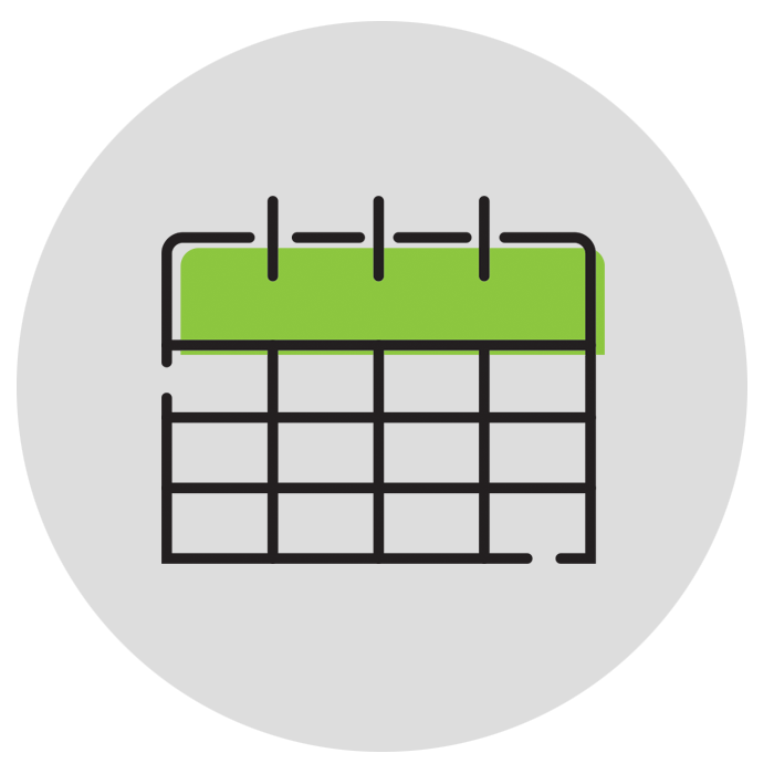 illustration of a month calendar page