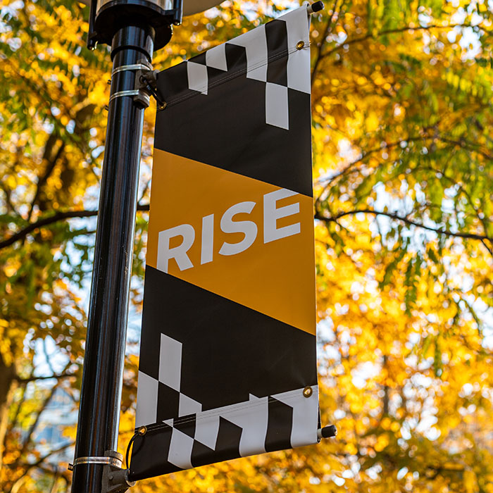 A Rise campaign banner