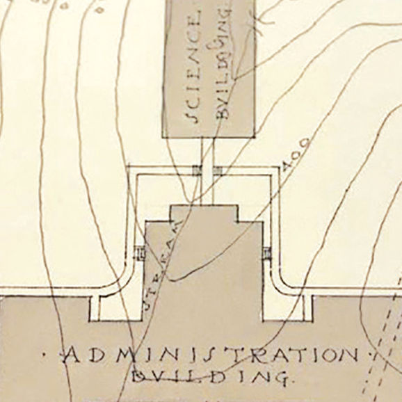 illustrated map in sepia tone