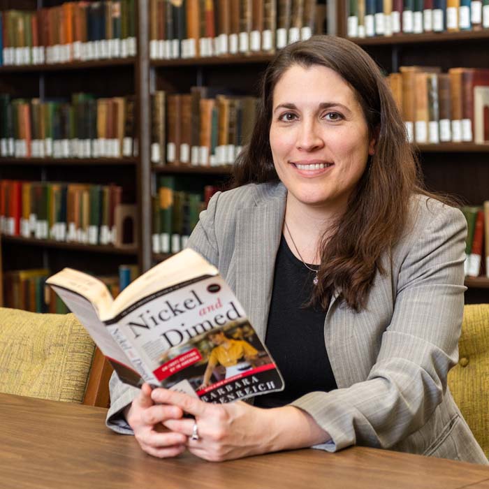 Suzanna Conrad in the library