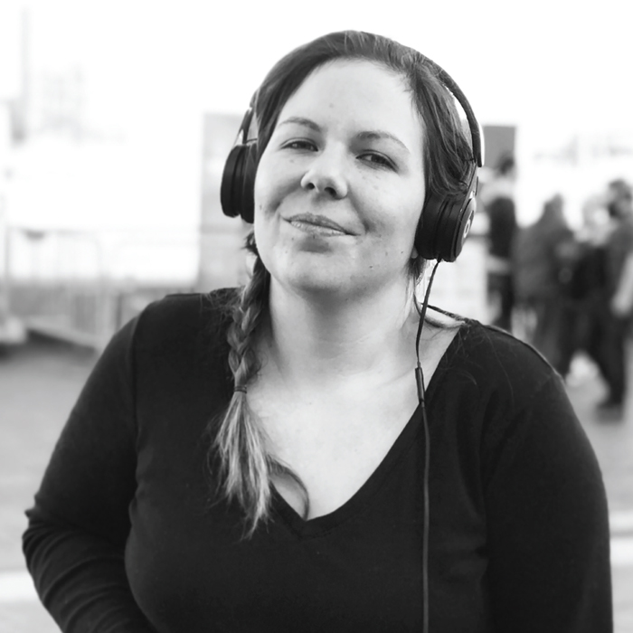 black and white image of Jena Burchick '11