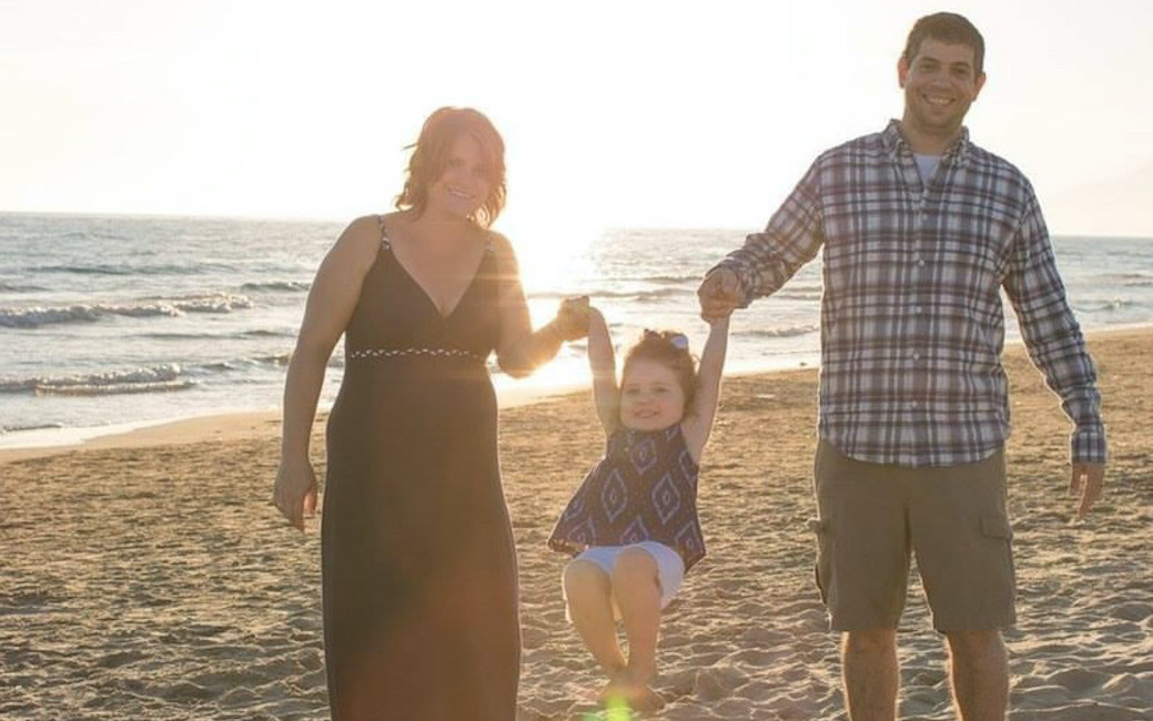 Megan, Neil and Lauren Eller on the beach