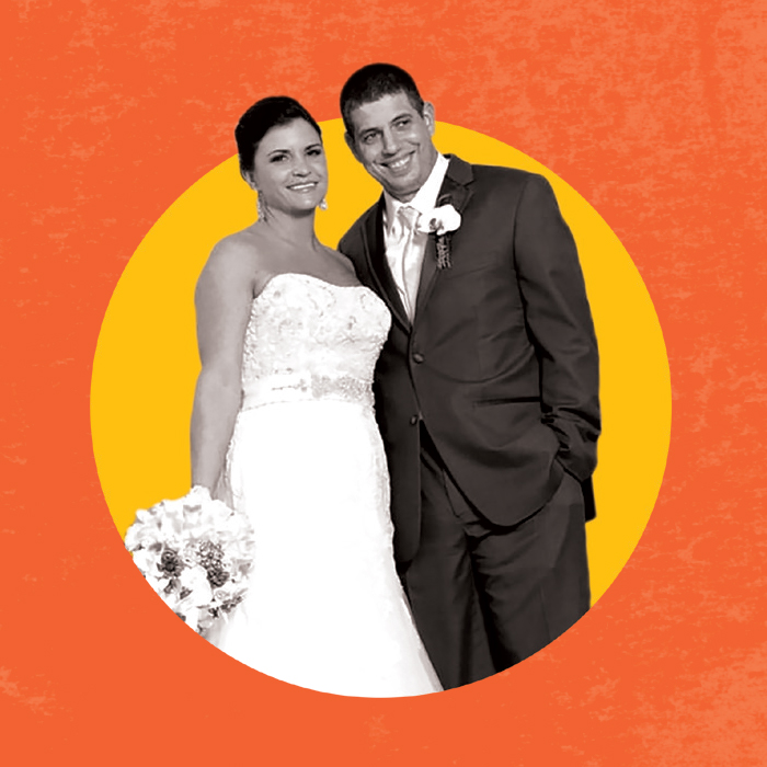 black and white image of Megan '05 and Neil Eller