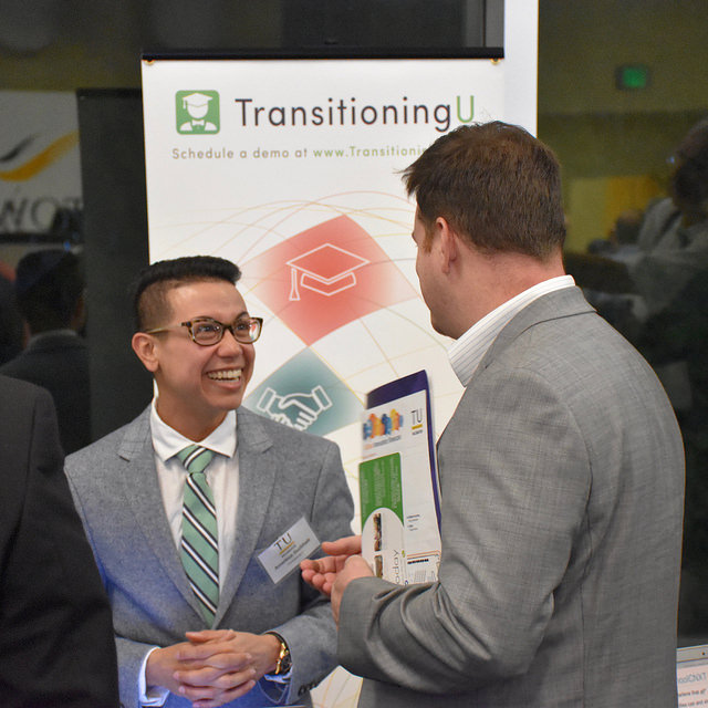 A presenter at the EdTech Showcase