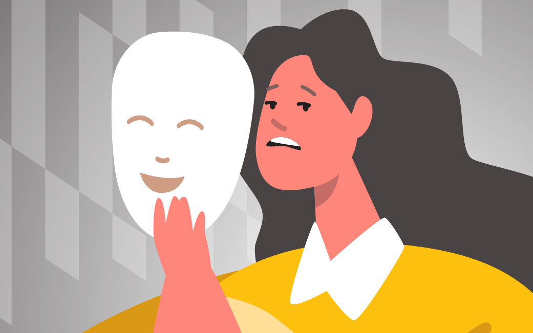 woman with mask