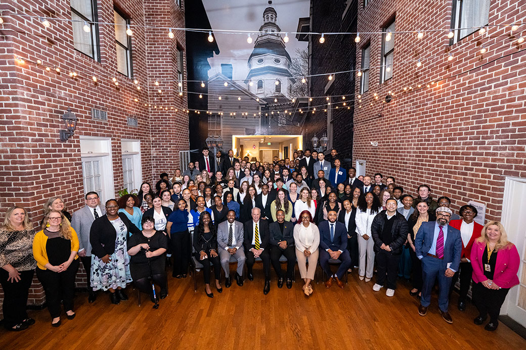 Over 100 students in group photo
