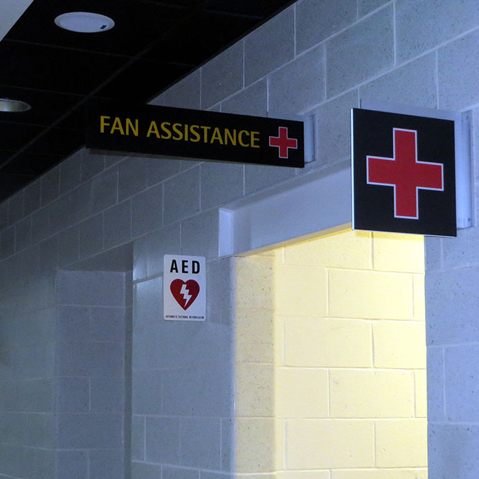 East concourse, medic station area