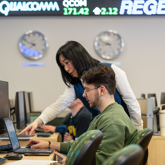 student learning in finance classroom
