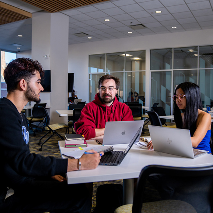 students in academic commons