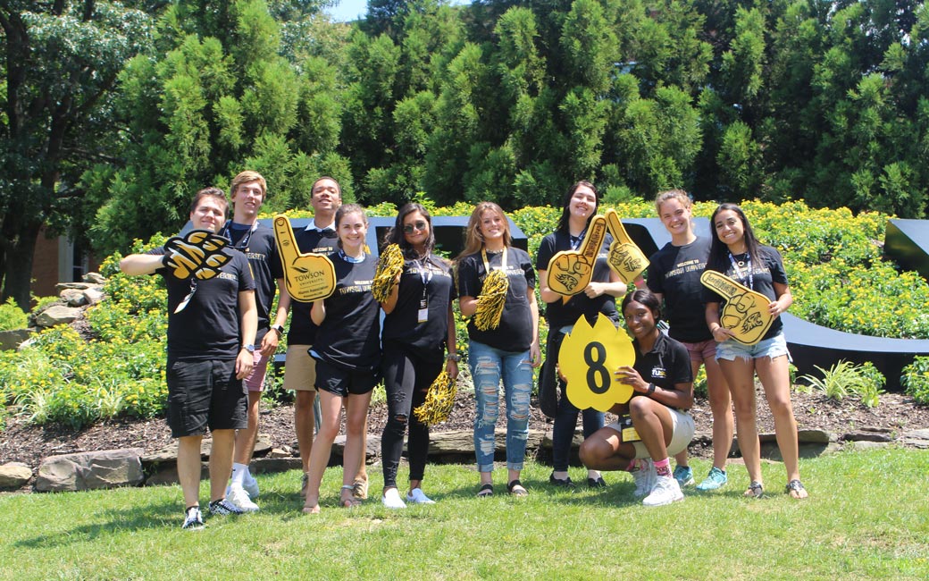 students in their orientation group