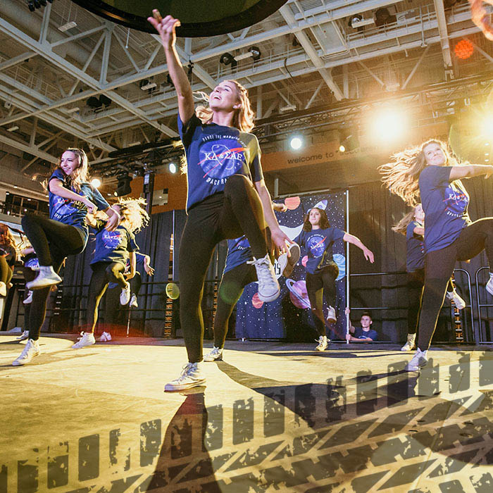 Students dancing at Dance the Madness event