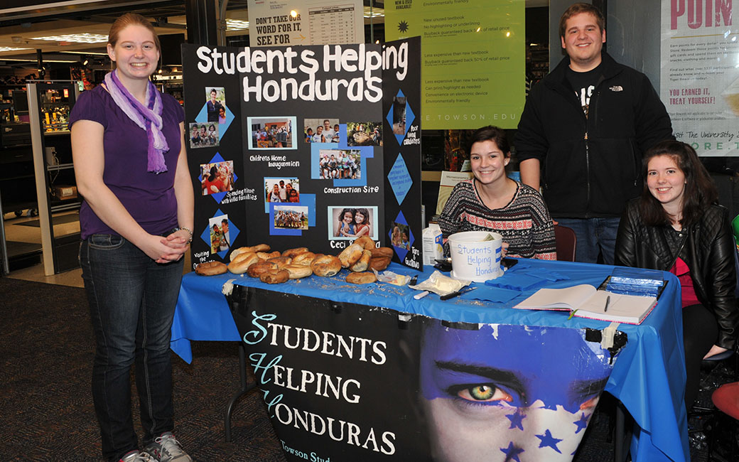 Students Helping Honduras conference information table